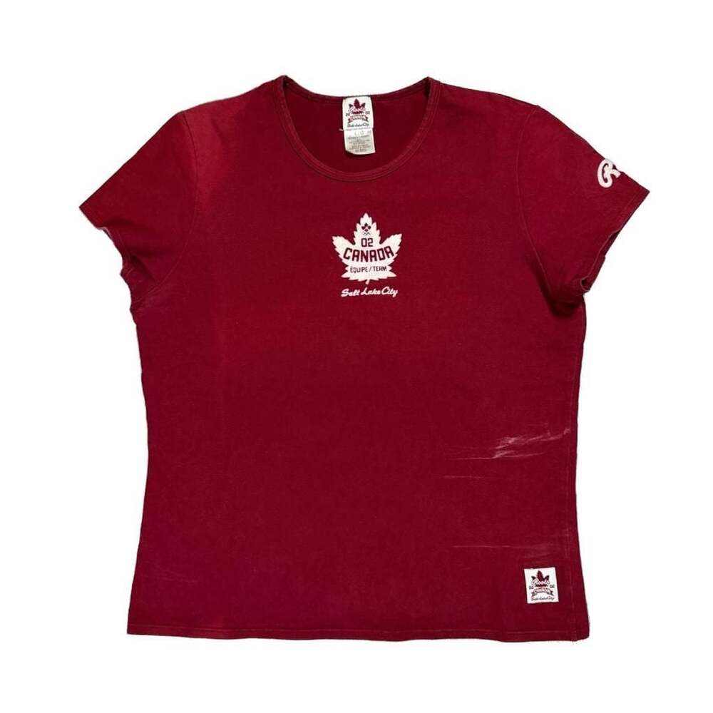 Womens Roots 2002 Salt Lake City Winter Olympics Team Canada Graphic T-Shirt